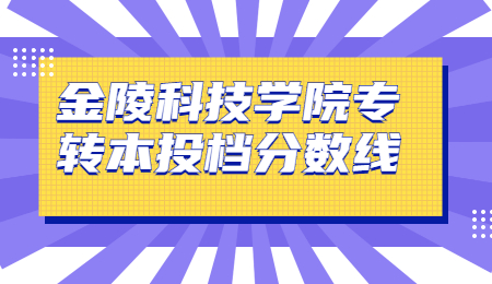 金陵科技学院专转本投档分数线