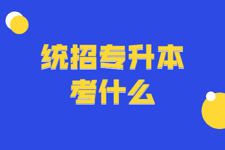 统招专升本考什么