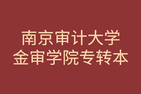 南京审计大学金审学院专转本