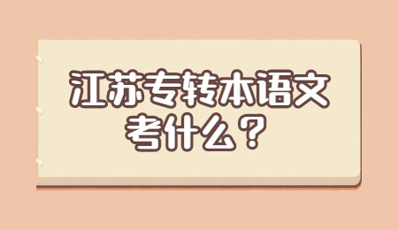 江苏专转本语文考什么？