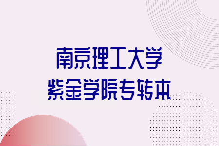 南京理工大学紫金学院专转本