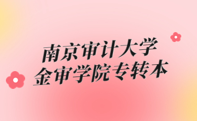 南京审计大学金审学院专转本
