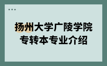 扬州大学广陵学院专转本