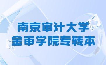 南京审计大学金审学院专转本