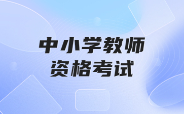 中小学教师资格考试